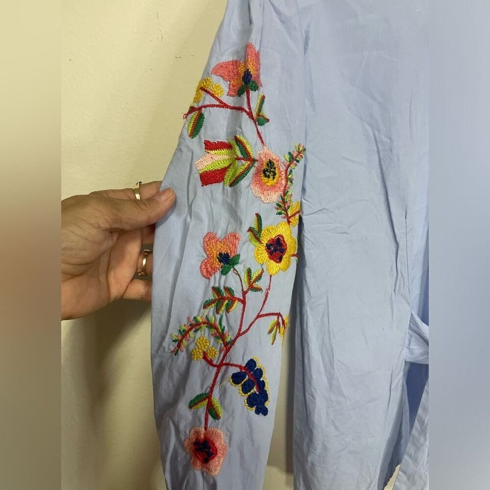 Zara Girl, Embroidered Sleeves - Cotton.Fits size 13/14 - Picture 4 of 12